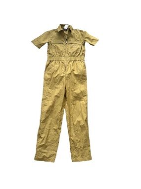 Dickies Mustard Green Short-Sleeve Utility Jumpsuit